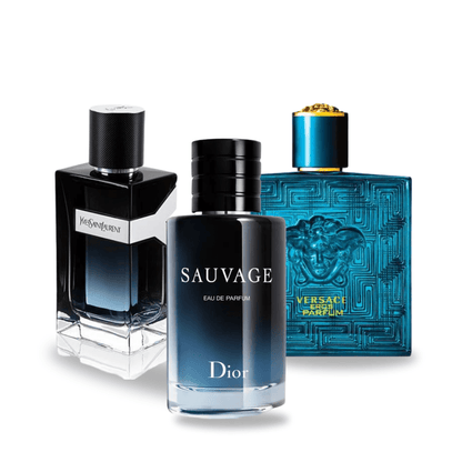 BLACK FRIDAY: Paquete de 3 perfumes Dior SAUVAGE, Yves Saint Laurent Y MEN y Versace EROS 100ml