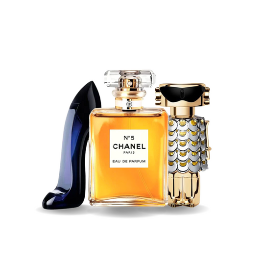 BLACK FRIDAY: Paquete de 3 perfumes Carolina Herrera GOOD GIRL, Chanel Nº5 e Paco Rabanne FAME