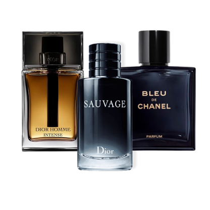 BLACK FRIDAY: Paquete de 3 perfumes Sauvage Dior, Bleu de Chanel y Dior Homme Intense (Eau de Parfum)