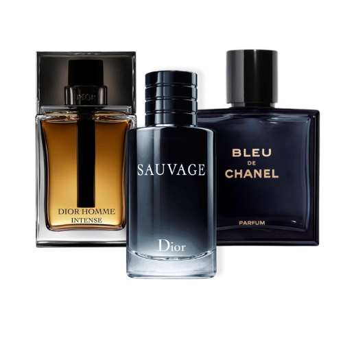 BLACK FRIDAY: Paquete de 3 perfumes Sauvage Dior, Bleu de Chanel y Dior Homme Intense (Eau de Parfum)