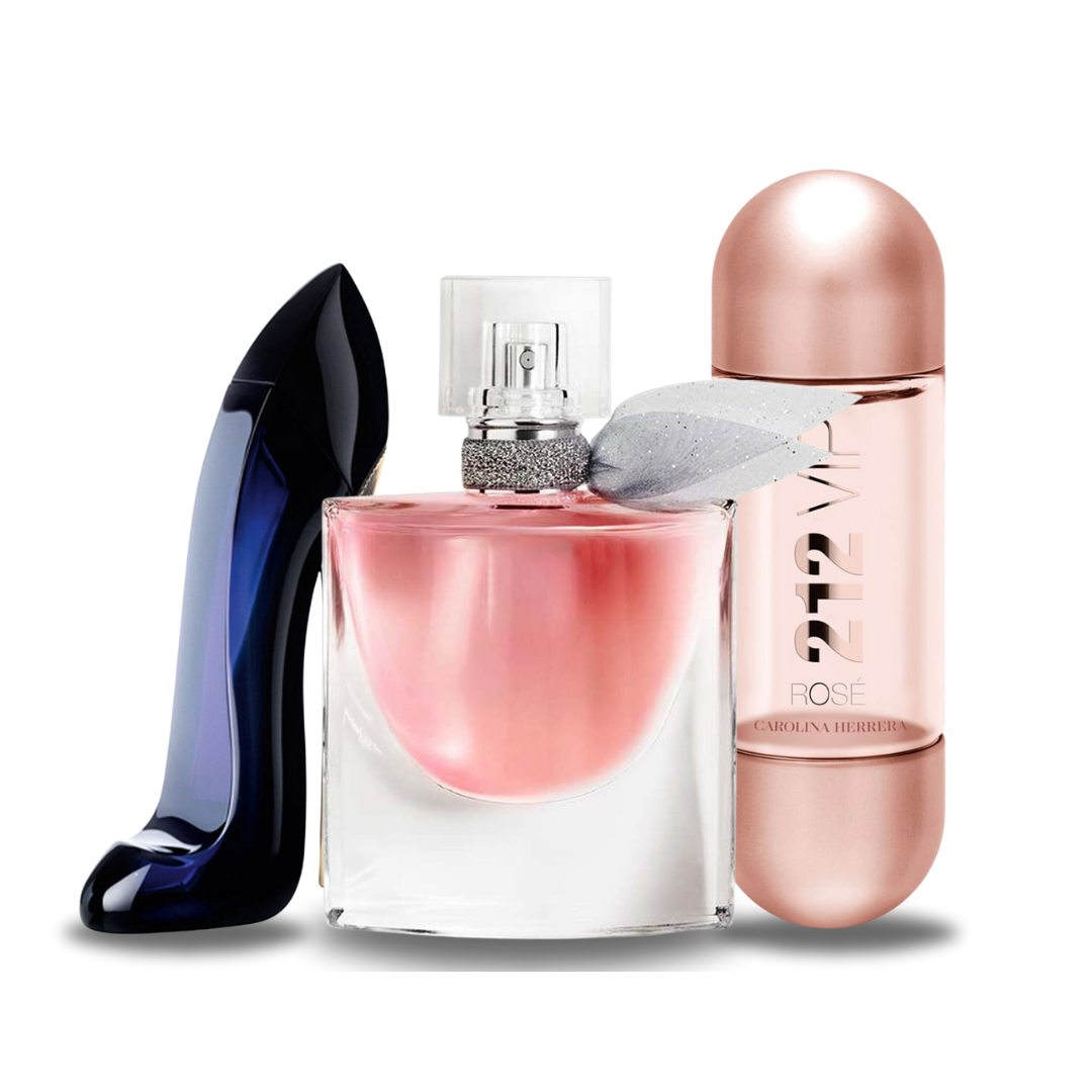 BLACK FRIDAY: Paquete de 3 perfumes Carolina Herrera GOOD GIRL, Lancôme LA VIE EST BELLE e Carolina Herrera 212 VIP ROSÉ 100ml