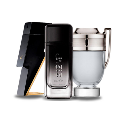 BLACK FRIDAY: Paquete de 3 perfumes BAD BOY, 212 VIP BLACK y Paco Rabanne INVICTUS (Eau de Parfum)
