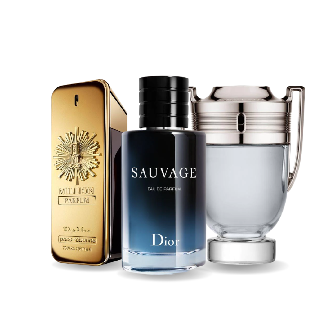 BLACK FRIDAY: Paquete de 3 perfumes Paco Rabanne ONE MILLION, Dior SAUVAGE y Paco Rabanne INVICTUS 100ml