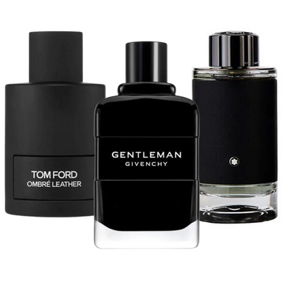 BLACK FRIDAY: Paquete de 3 perfumes Tom Ford Ombre Leather, Givenchy Gentleman, y Montblanc Explorer 100ml