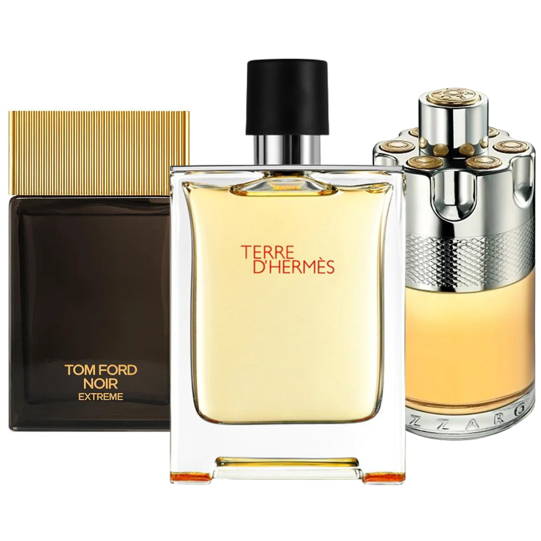 BLACK FRIDAY: Paquete de 3 perfumes Terre de’Herme, Azzaro Wanted,yTom Ford Noir Extreme 100ml